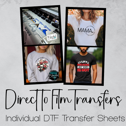 Collection image for: DTF (Direct to Film) Individual Transfer Sheets - Commercial Prints