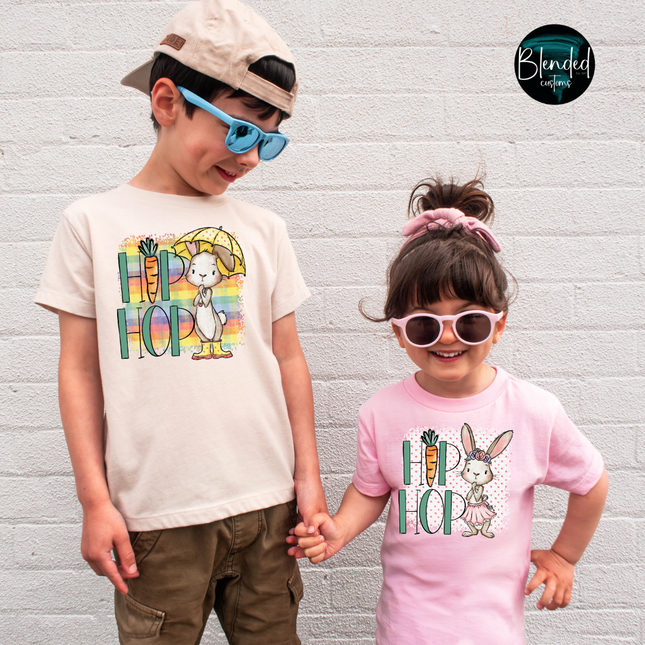 Hip Hop Bunny Boy & Girl DTF Transfer