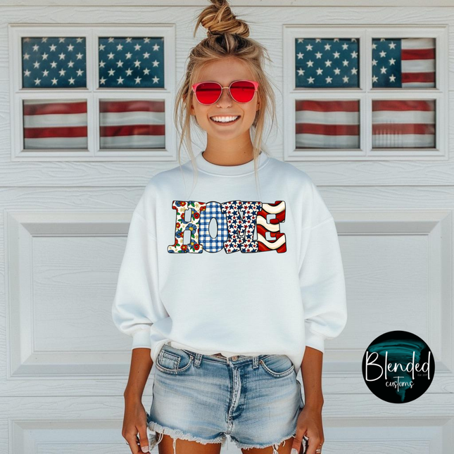 Patriotic Word Art HOME DTF Transfer