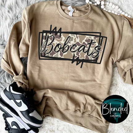 Camo Framed Mascot DTF Transfer