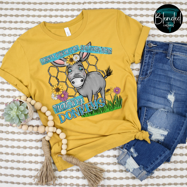 Raising Donkeys DTF Transfer