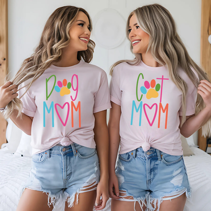 Dog Mom Cat Mom Fun Serif DTF Transfer