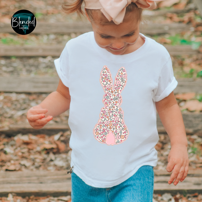 Pastel Floral Bunny DTF Transfer