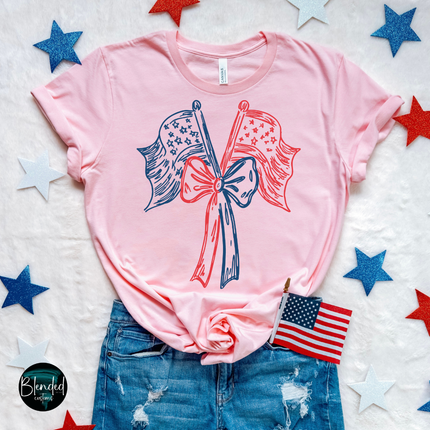Sketchy American Flags DTF Transfer