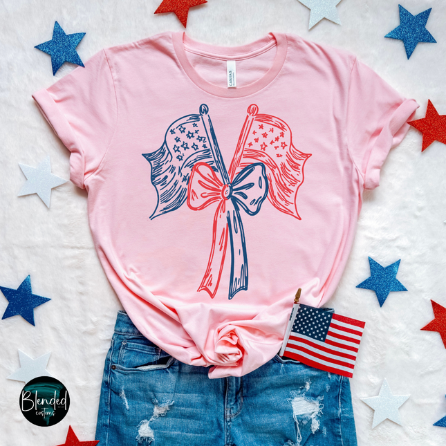 Sketchy American Flags DTF Transfer