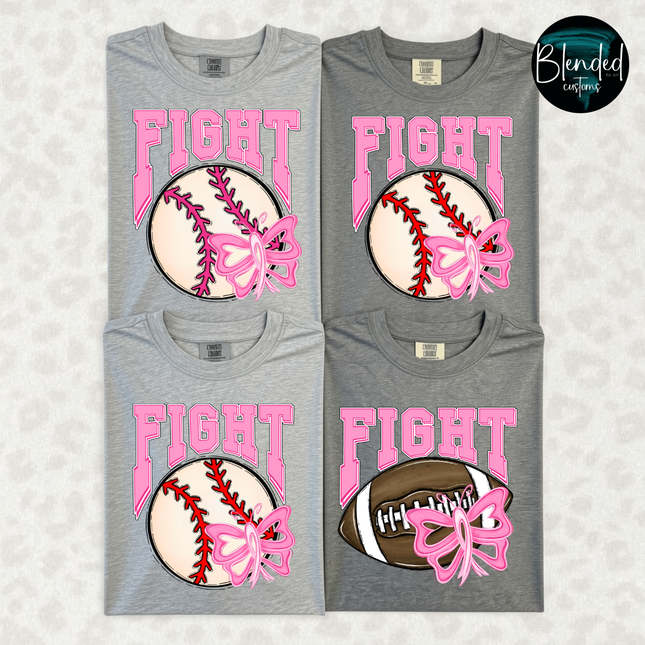 Sports Fight Pink Ribbon DTF Transfer