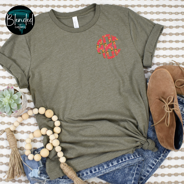 Vintage Rose Monogram DTF Transfer