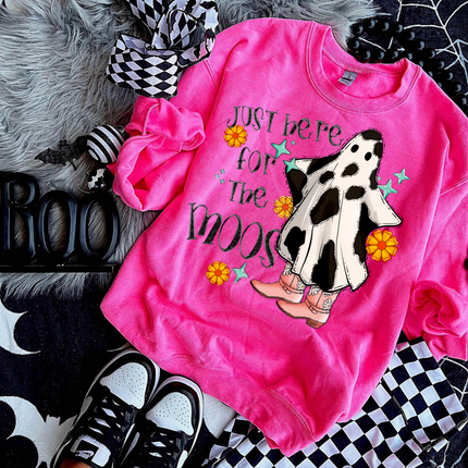 Just Here For The Moo's DTF Transfer