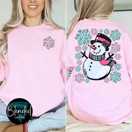 Pastel Snowman DTF Transfer