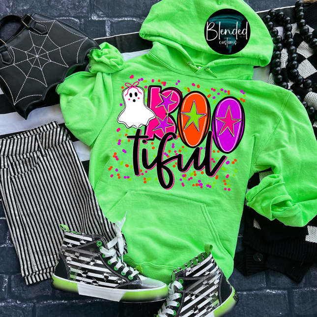 Boo-tiful Neon Halloween DTF Transfer