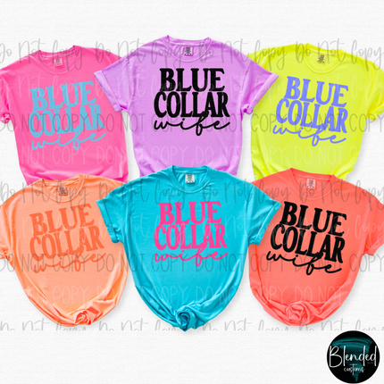 Blue Collar Wife DTF Transfer