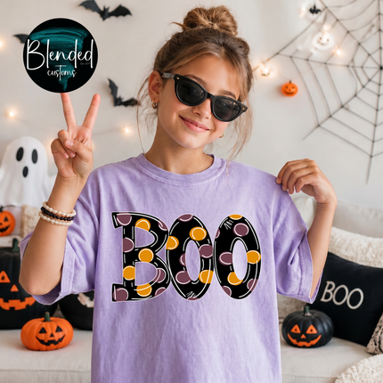 Boo Halloween Polka Dots DTF Transfer