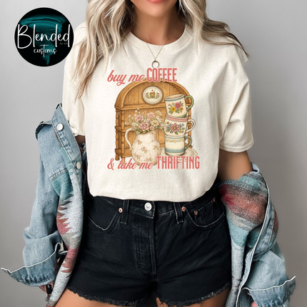 Coffee and Thrifting DTF Transfer