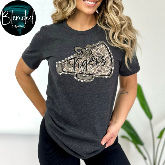 Camo Mascot Football/Megaphone DTF Transfer