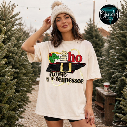 Ho Ho Home For The Holidays State DTF Transfer