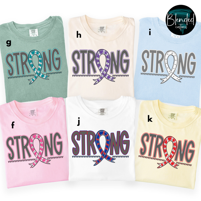 Strong Awareness Ribbons DTF Transfer