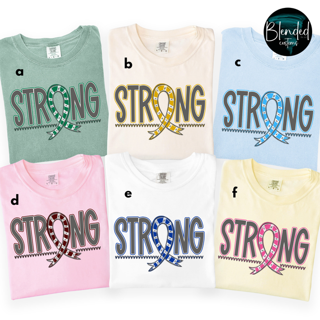 Strong Awareness Ribbons DTF Transfer