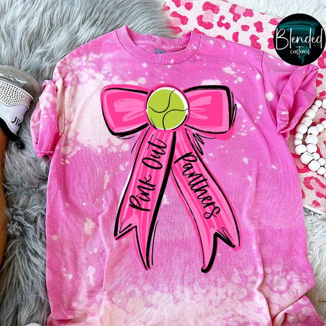 Pink Out Sports Ribbon Bow DTF Transfer