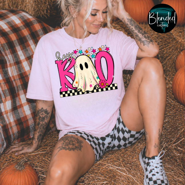 Boo Pink Ghost DTF Transfer