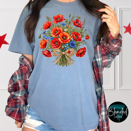 Patriotic Poppies DTF Transfer