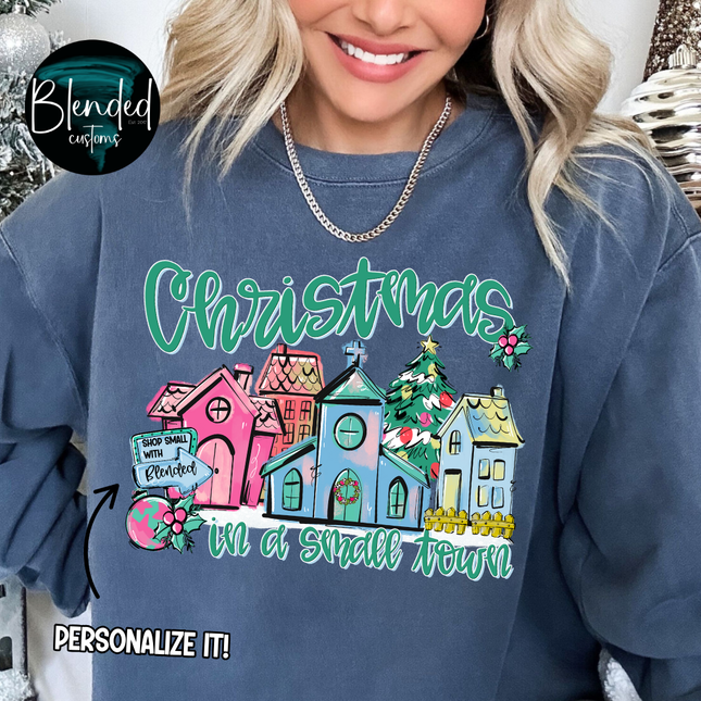 Personalized Christmas Town DTF Transfer