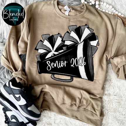 Megaphone & Poms Mascot Custom DTF Transfer