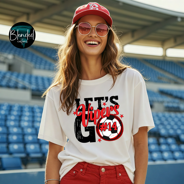 Let's Go Mascot Custom DTF Transfer