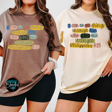 Bible Verse Philippians 413 DTF Transfer