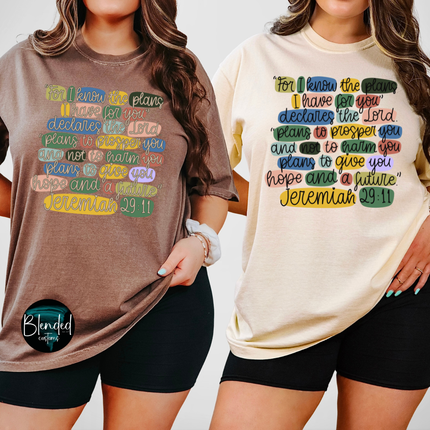 Bible Verse Jeremiah 29 11 DTF Transfer