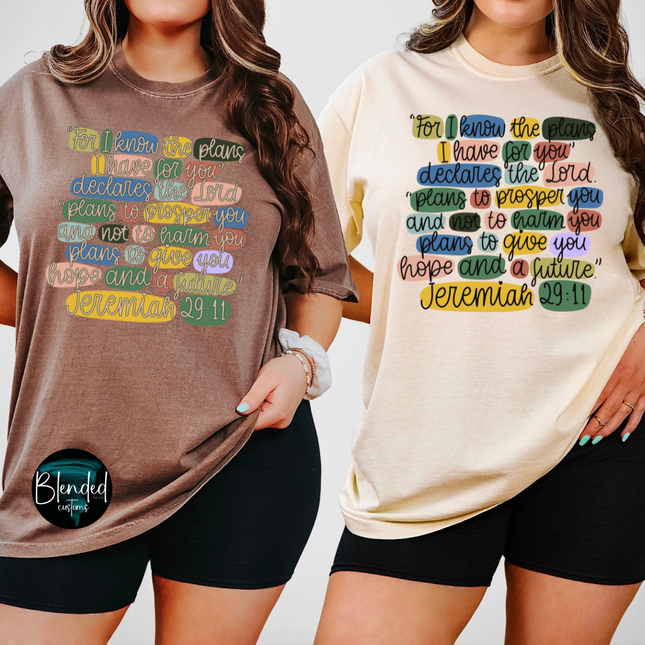 Bible Verse Jeremiah 29 11 DTF Transfer