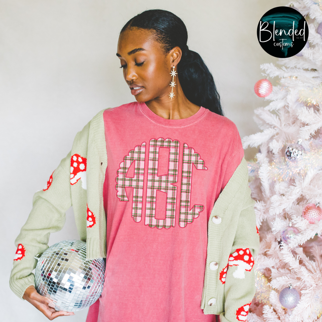 Preppy Christmas Monogram DTF Transfer