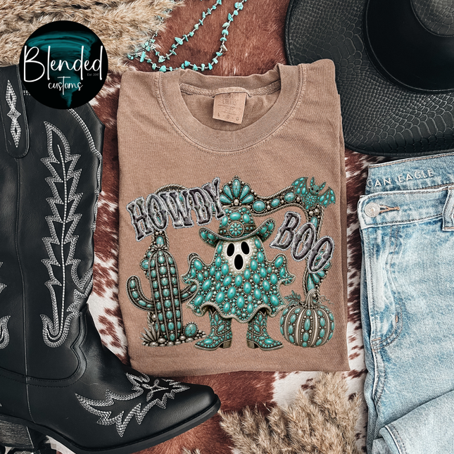 Howdy Boo Rhinestone DTF Transfer