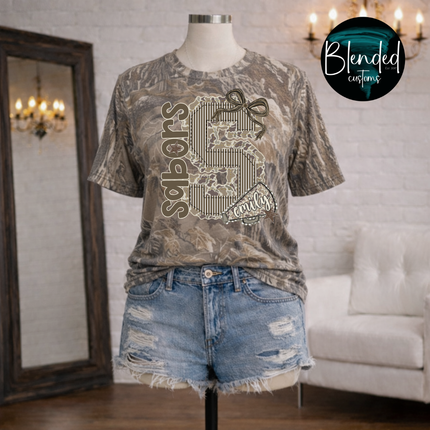 Camo Cheer Mascot Custom DTF Transfer