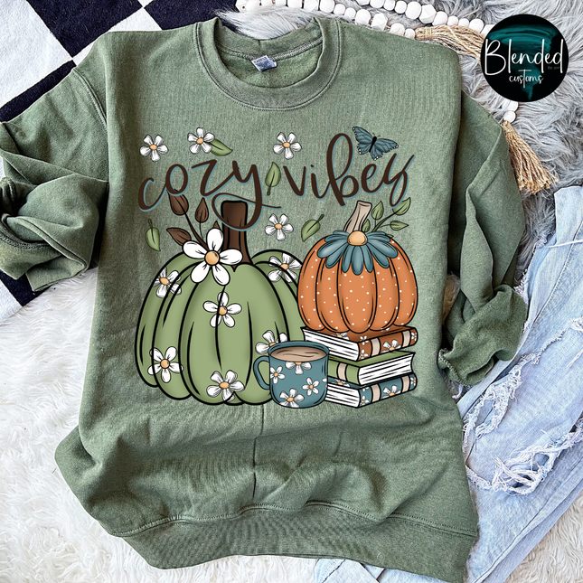 Cozy Vibes Pumpkins DTF Transfer