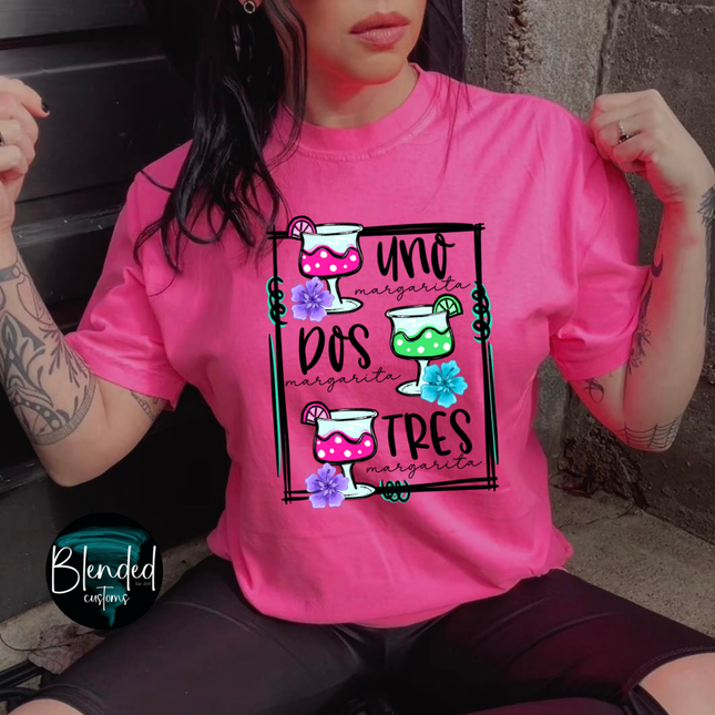 Uno Dos Tres Margaritas DTF Transfer