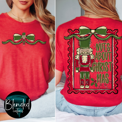 Nuts About Christmas Front Back DTF Transfer