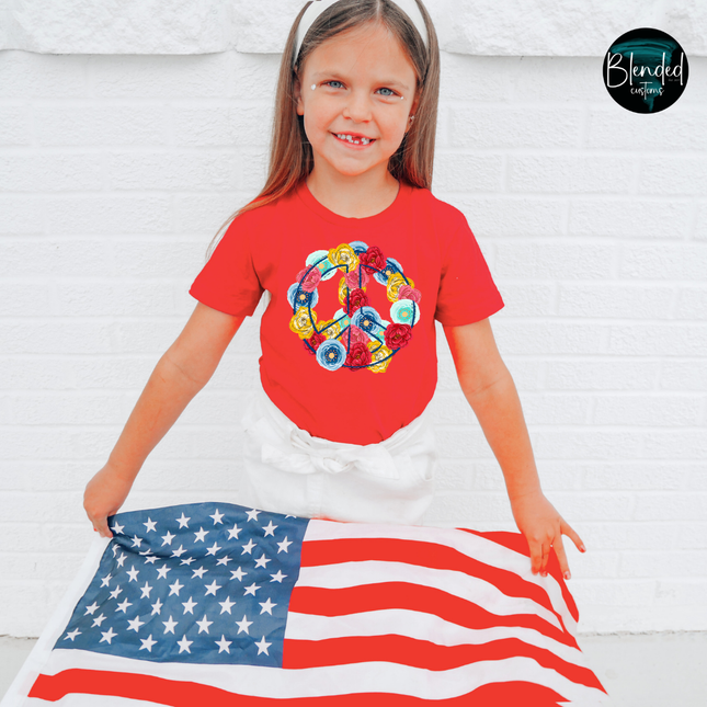 Patriotic Peace Sign DTF Transfer