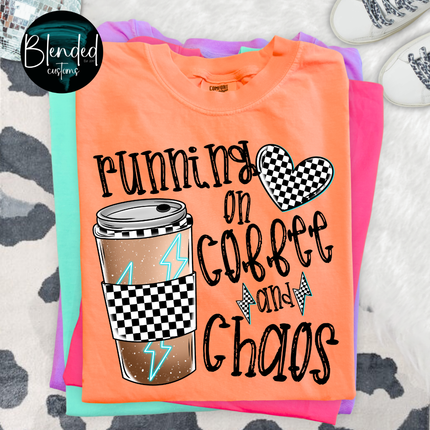 Running On Coffee and Chaos DTF Transfer
