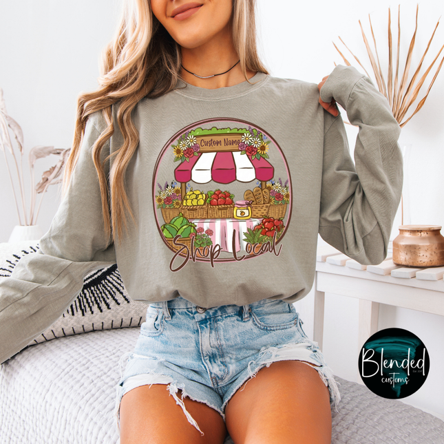 Shop Local Farmers Market Custom DTF Transfer