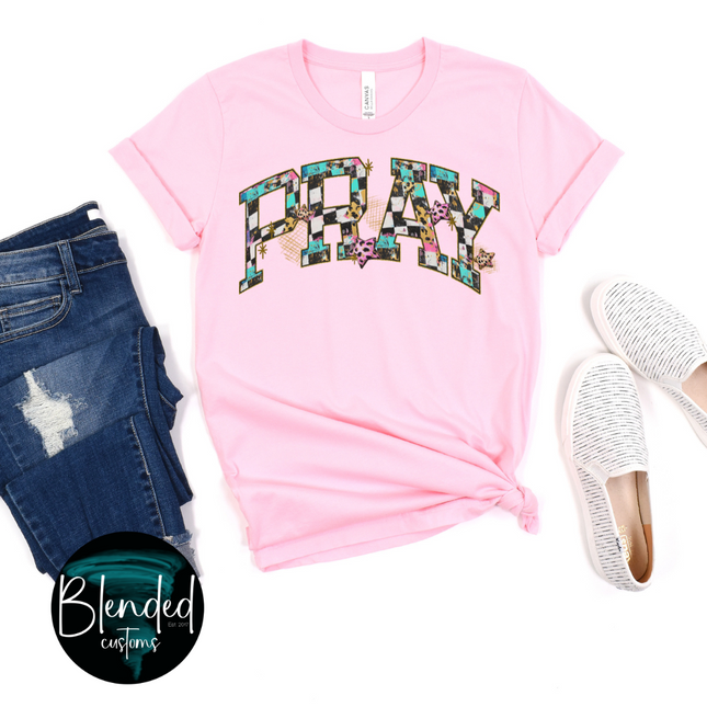 Pray Western Checkers DTF Transfer