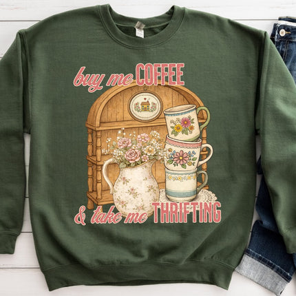 Buy Me Coffee & Take Me Thrifting DTF Transfer