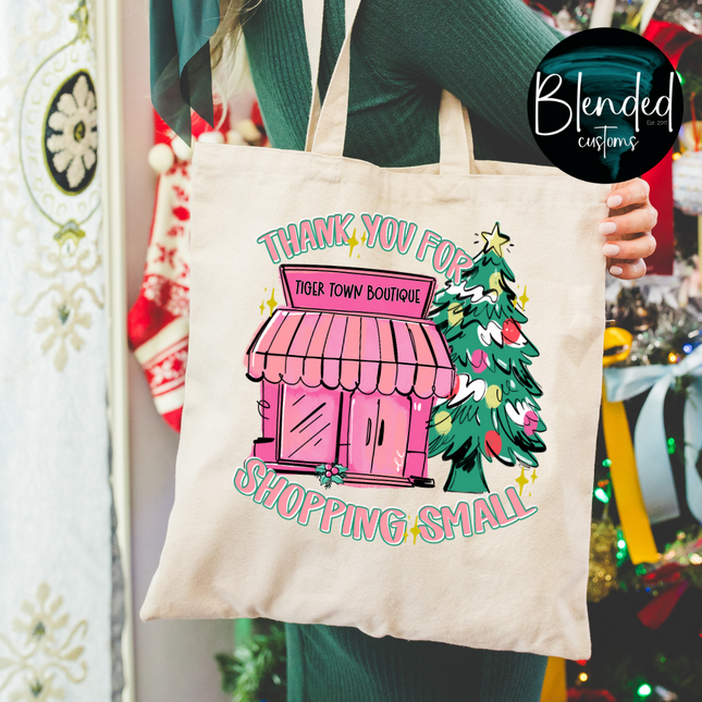 Shopping Small Christmas Shop DTF Transfer