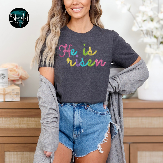 He is Risen Tinsel DTF Transfer