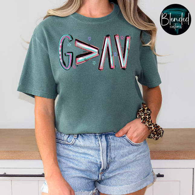 God Is Greater DTF Transfer