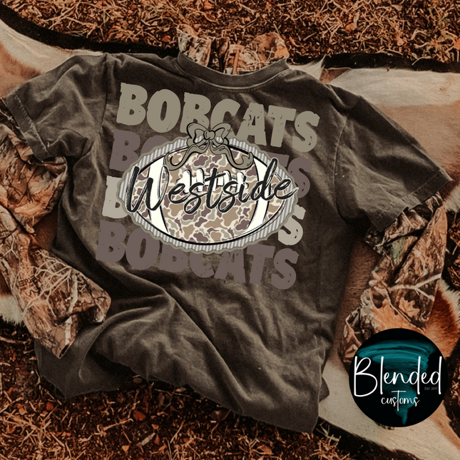 Stacked Football/Megaphone Mascot DTF Transfer