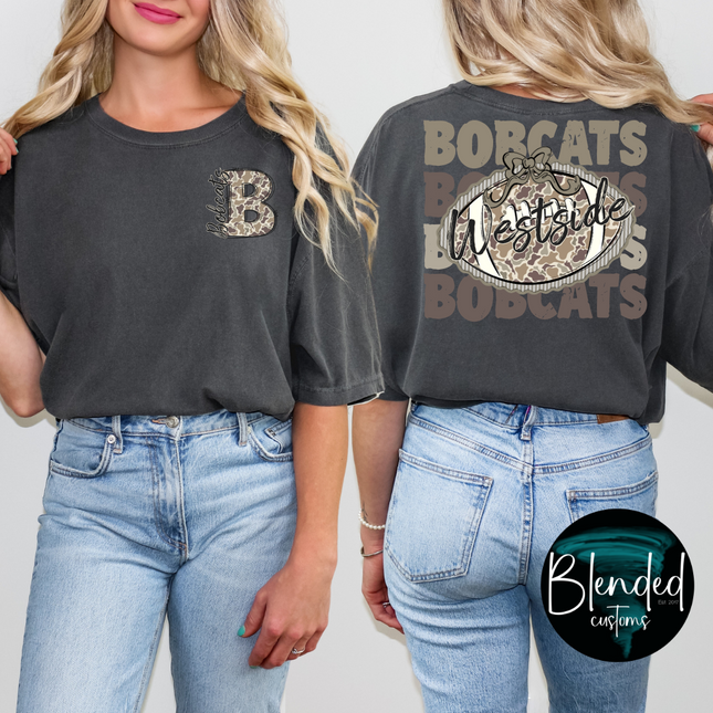 Stacked Football/Megaphone Mascot DTF Transfer