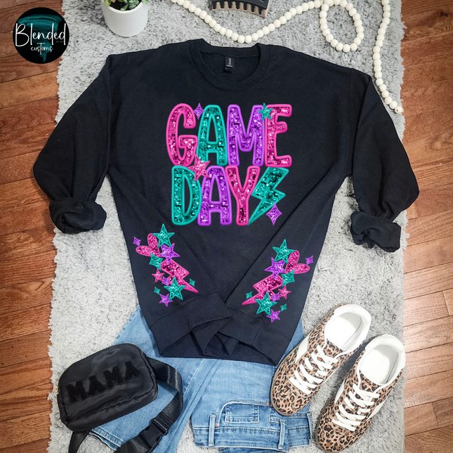 Game Day Sequins + Sleeves DTF Transfer
