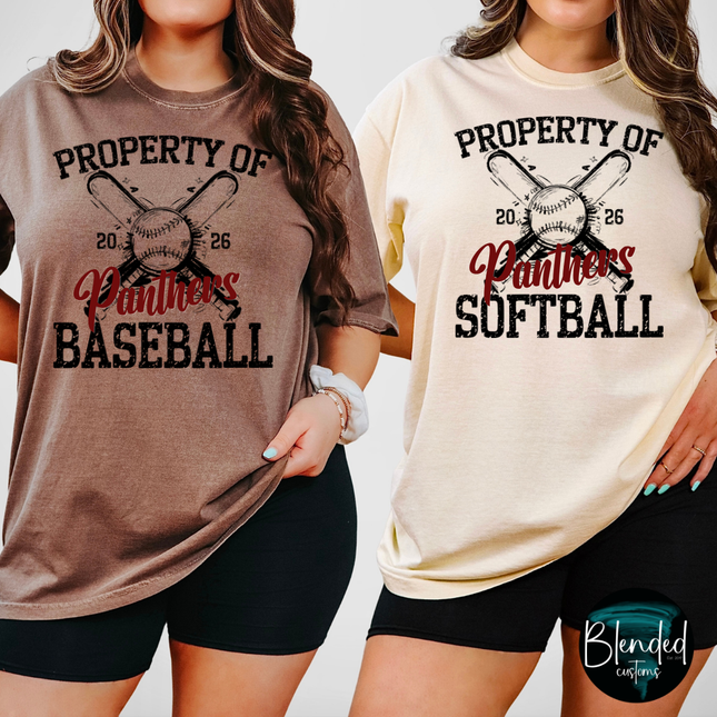 Property of Softball/Baseball DTF Transfer