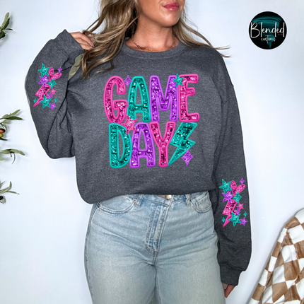 Game Day Sequins + Sleeves DTF Transfer