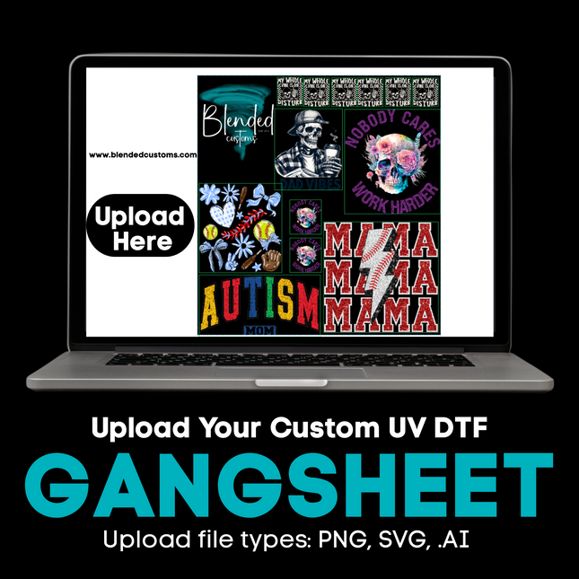 UV - DTF  - Upload Your Gang Sheet - Commercial Prints